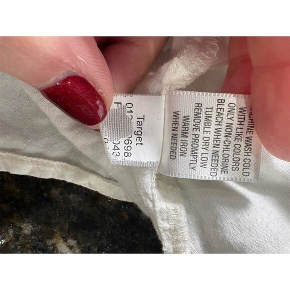 Converse Dress Womens M Ivory Paisley V-Neck Fit & Flare Lined - Picture 9 of 9